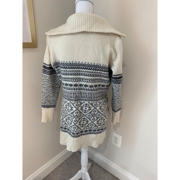 Telluride Clothing Womens Med Lambswool Blend Nordic Cardigan Sweater W/ Buckle - Picture 5 of 14